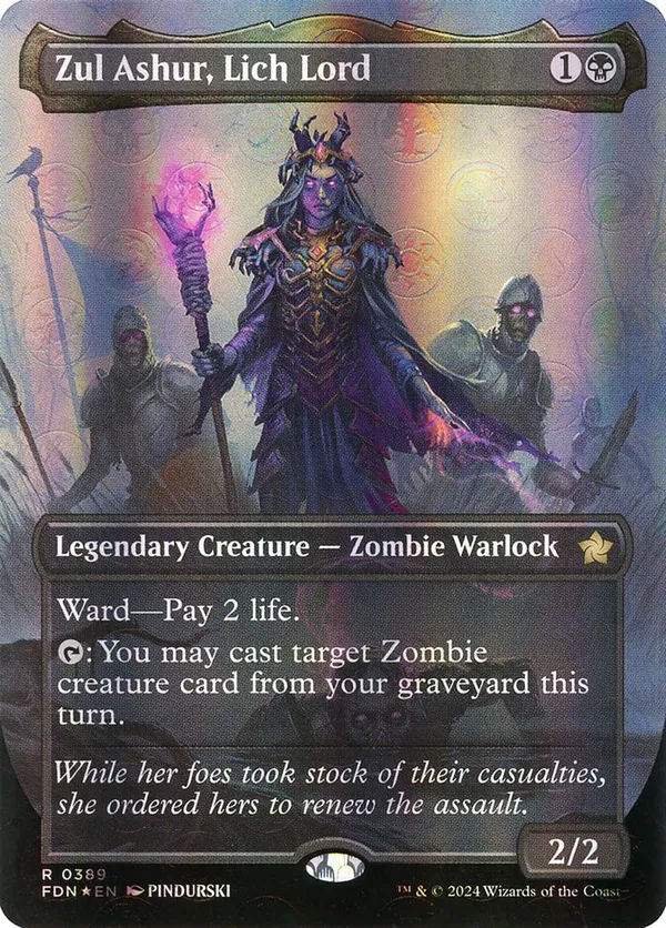 Zul Ashur, Lich Lord (Borderless) (Mana Foil)