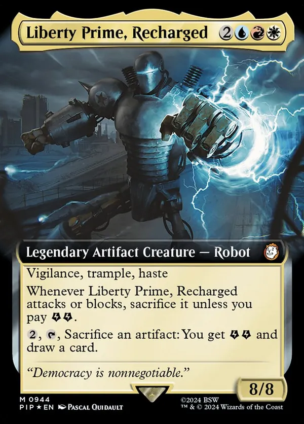 Liberty Prime, Recharged (Extended Art) (Surge Foil)