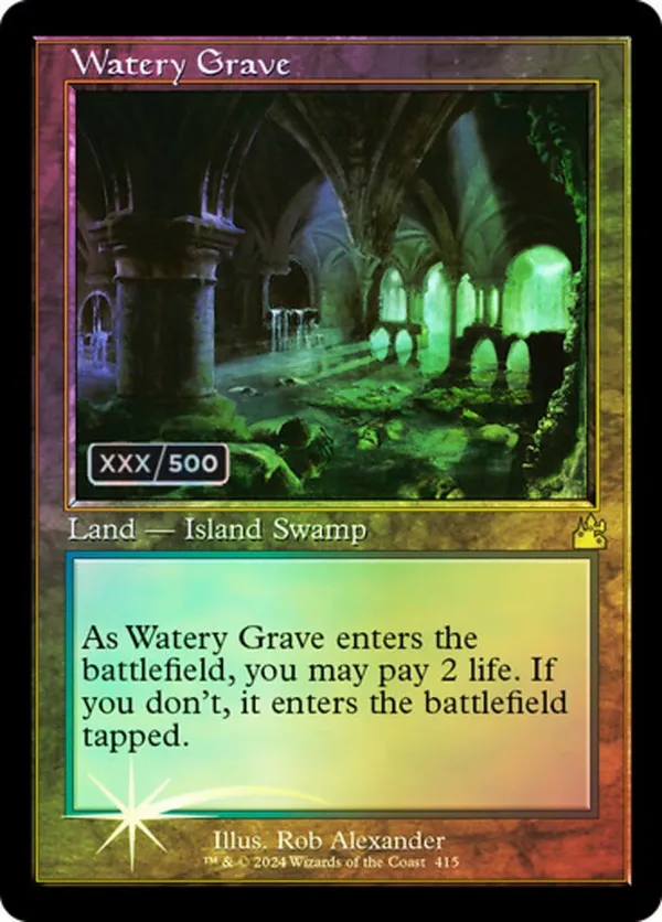 m1304 Foil 415 旧枠 湿った墓 Watery Grave Watery Grave 2024 Ravnica Remastered #415 Retro Frame /500