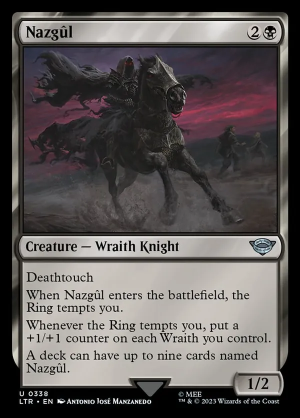 MTG Ringwraiths – The Lord Of The Rings: Tales Of Middle-earth #0284 – NM Rare Black Creature