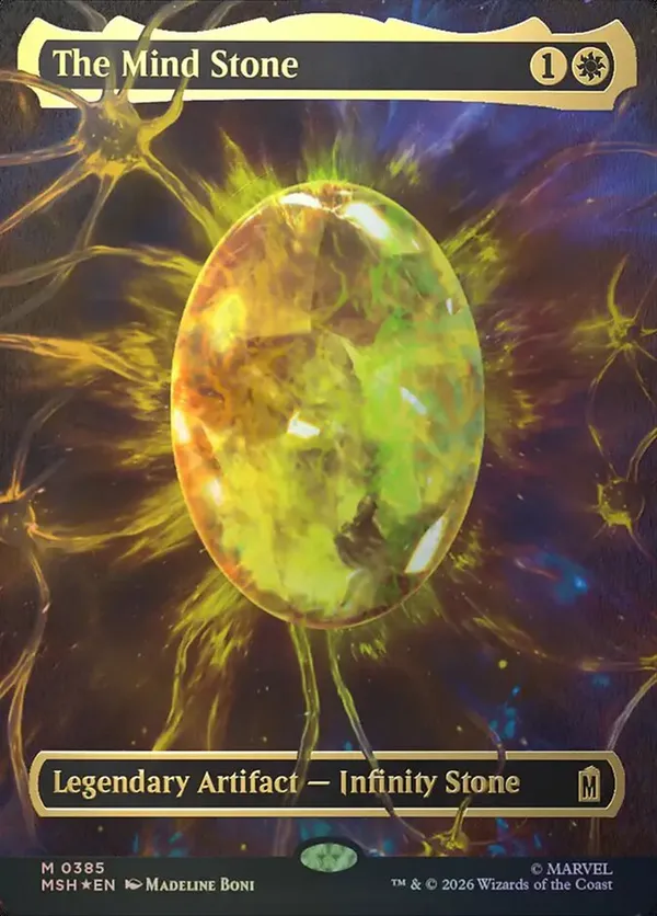 MTG The Mind Stone （英）foil マインド•ストー The Mind Stone (Borderless) (Cosmic Foil) • Marvel Super Heroes