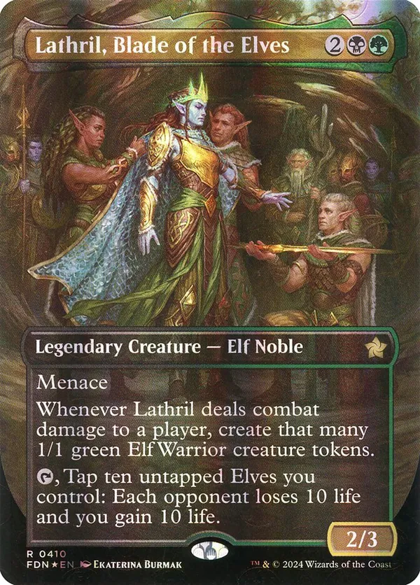 Lathril, Blade of the Elves (Borderless) (Mana Foil)
