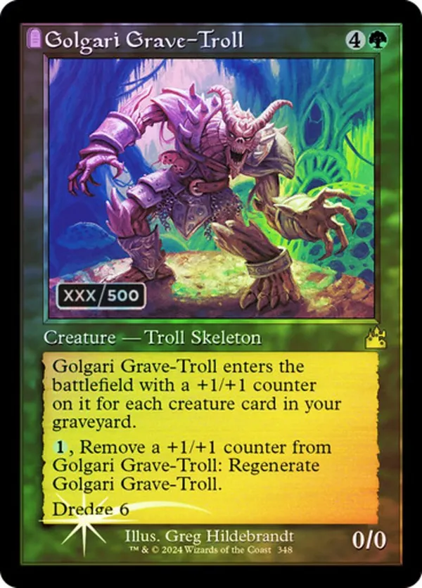 Golgari Grave-Troll (Retro Frame) (Serial Numbered)