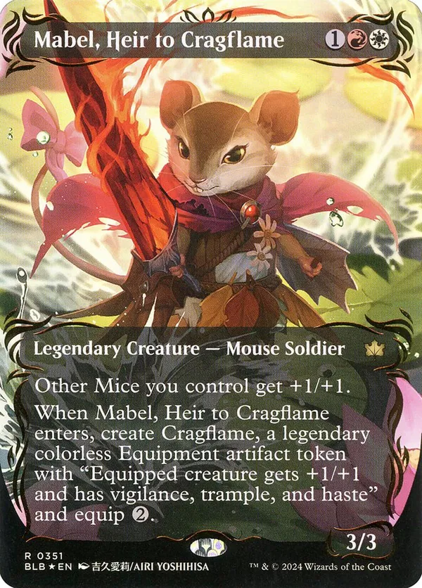 Mabel, Heir to Cragflame (Borderless) (Raised Foil)