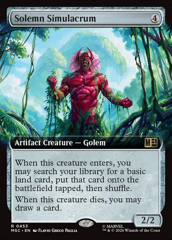Solemn Simulacrum (Extended Art) • Commander: Marvel Super Heroes (MSC ...
