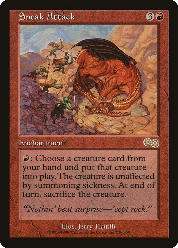Sneak Attack Urza's Saga (USG) #218 Sneak Attack Urza's Saga (USG) #218