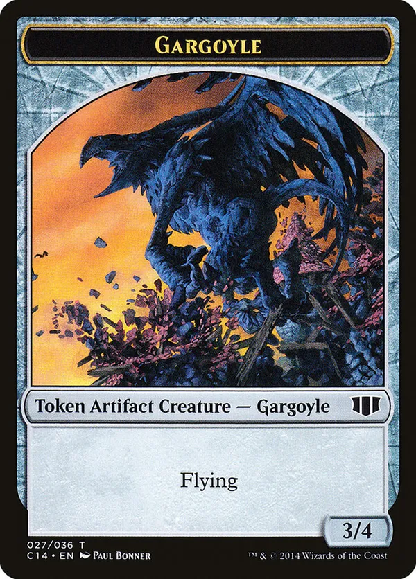 Gargoyle // Elf Warrior Double-sided Token