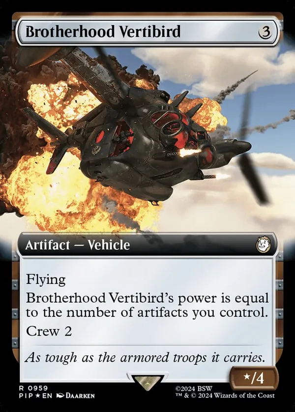 Brotherhood Vertibird (Extended Art) (Surge Foil)