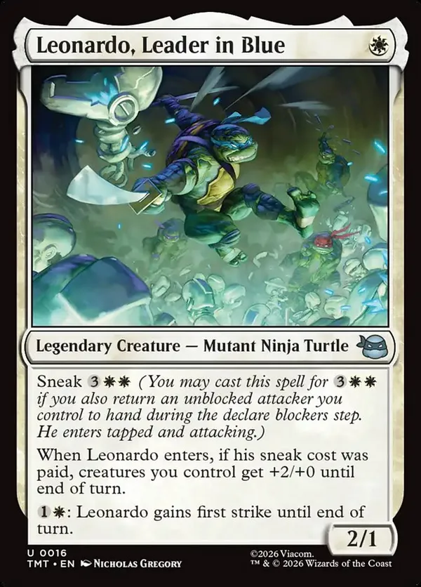 Leonardo, Cutting Edge (Showcase) (Fracture Foil) • Teenage Mutant