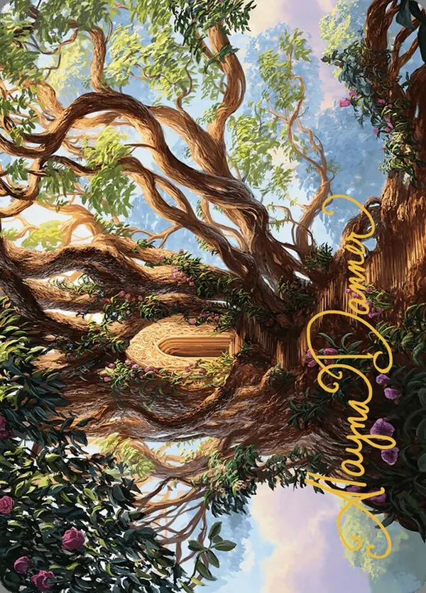 Branch of Vitu-Ghazi Art Card (Gold-Stamped Signature)