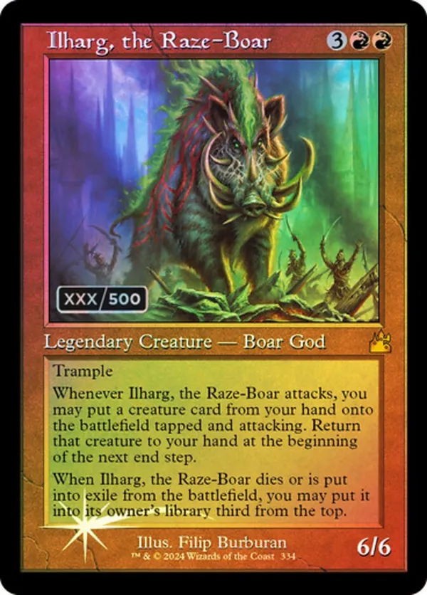 Ilharg, the Raze-Boar (Retro Frame) (Serial Numbered)