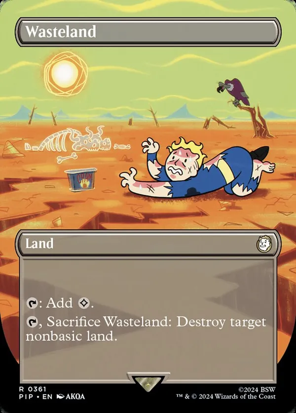 MTG PIP Fallout < 不毛の大地 > Non-Foil 2枚 MTG 不毛の大地 日本語版2枚セット MTG 日本語 不毛の大地 2枚組