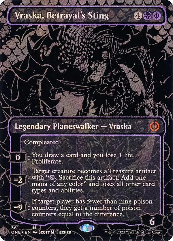 Vraska, Betrayal's Sting (Oil Slick Raised Foil)