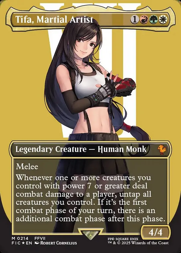 格闘家、ティファ サージFOIL Tifa, Martial Artist (Borderless) (Surge Foil) • Commander: Final