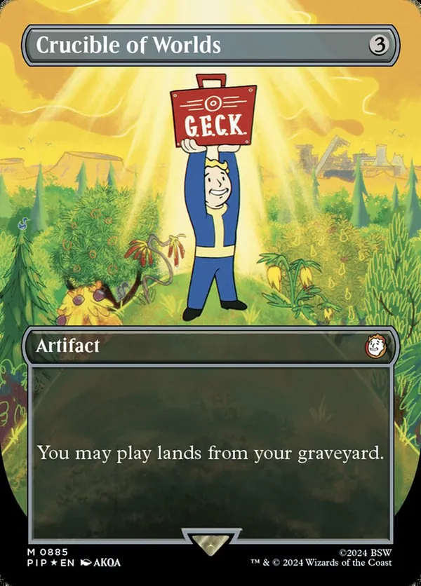 Crucible of Worlds (Borderless) (Surge Foil)