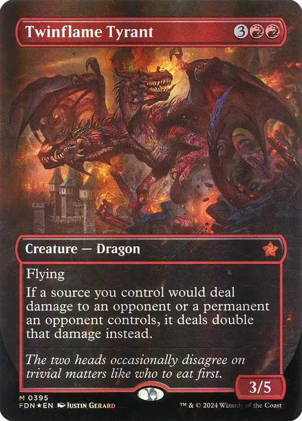 Twinflame Tyrant (Borderless) (Mana Foil)
