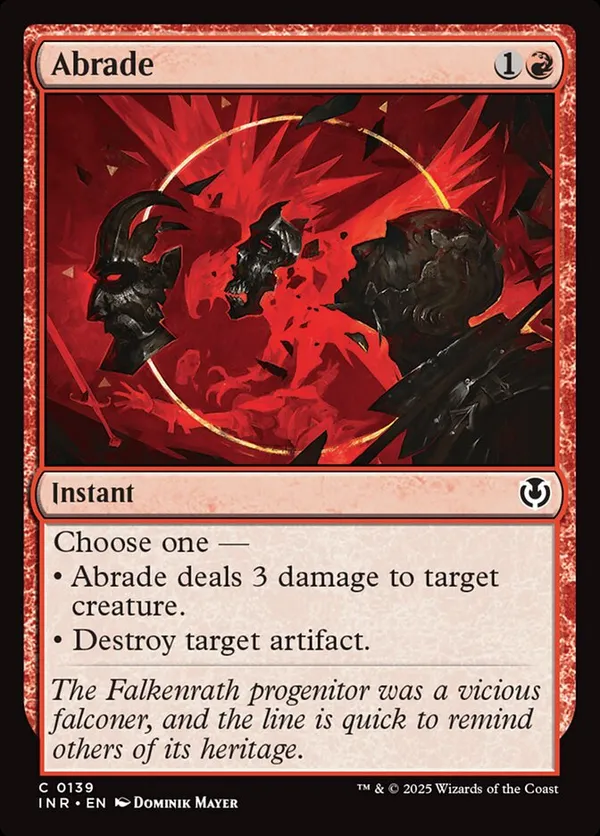 Abrade Art Card (Gold-Stamped Signature)  Innistrad Remastered (INR) #11