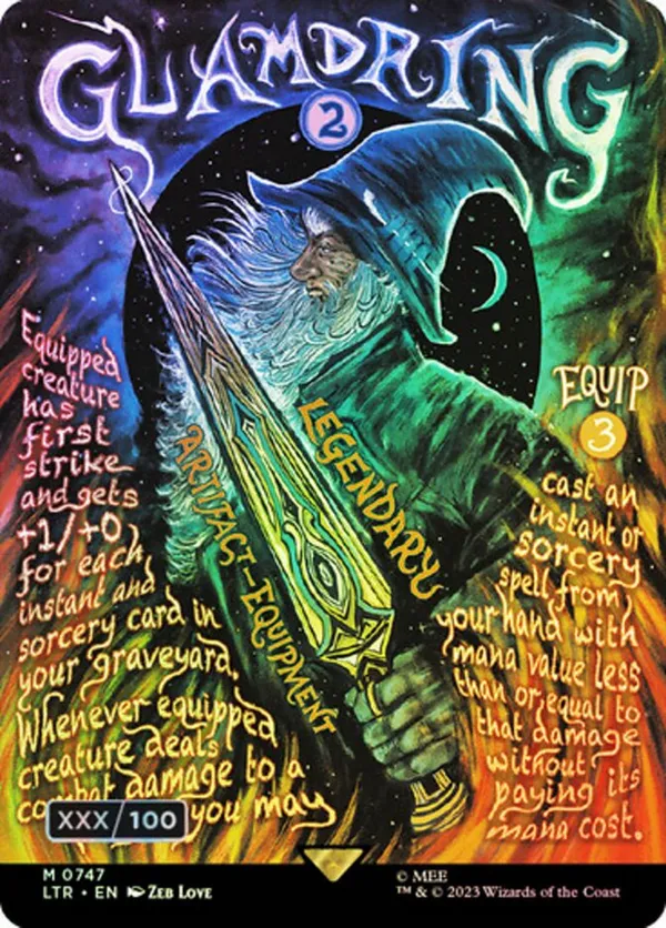 Glamdring prints in English Magic: The Gathering