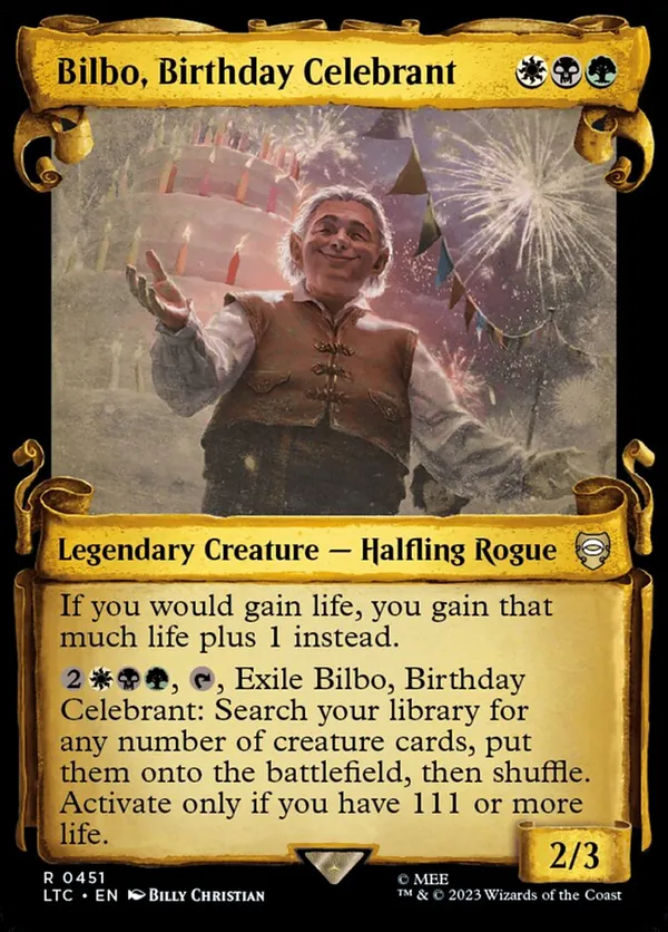 Bilbo, Birthday Celebrant (Showcase Scrolls)