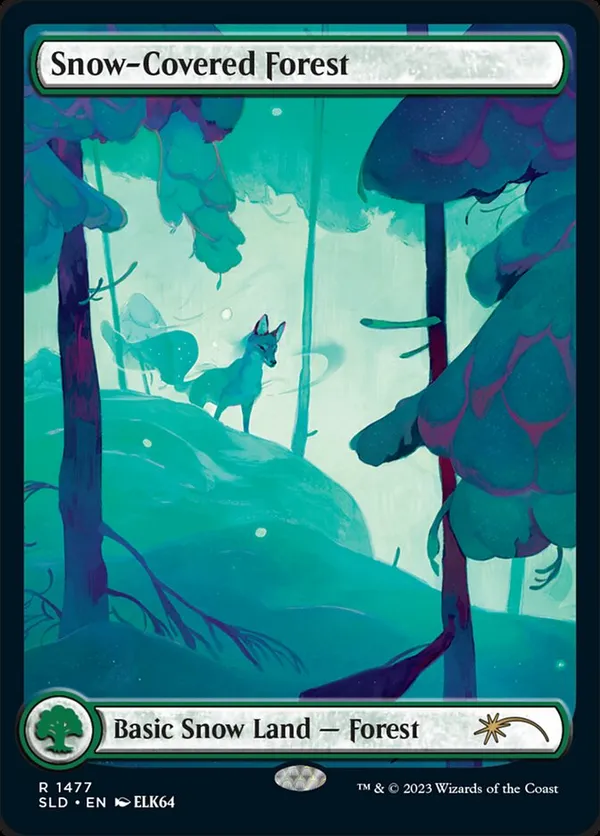 mtg(1477) 冠雪の森/Snow-Covered Forest 5枚 Snow-Covered Forest (1477) • Secret Lair Series (SLD) #1477