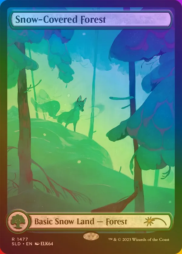 mtg(1477) 冠雪の森/Snow-Covered Forest 5枚 Snow-Covered Forest (1477) • Secret Lair Series (SLD) #1477