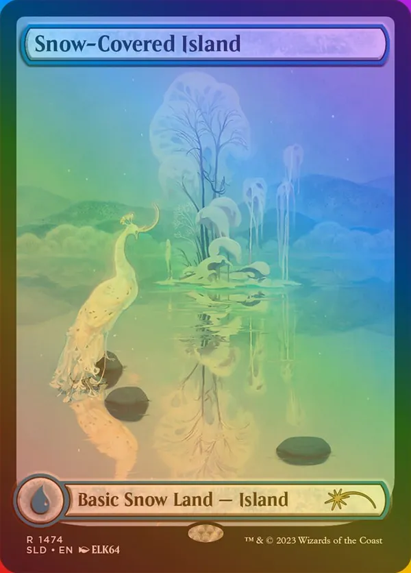 Snow-Covered Island (1474) (Rainbow Foil) • Secret Lair
