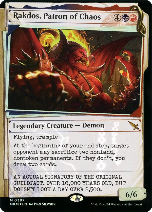 Rakdos, Patron of Chaos (Showcase) (Invisible Ink)