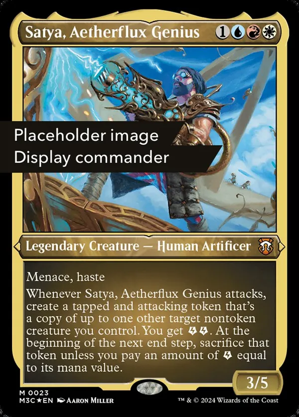 Satya, Aetherflux Genius (Display Commander) (Ripple Foil) (Thick Stock)