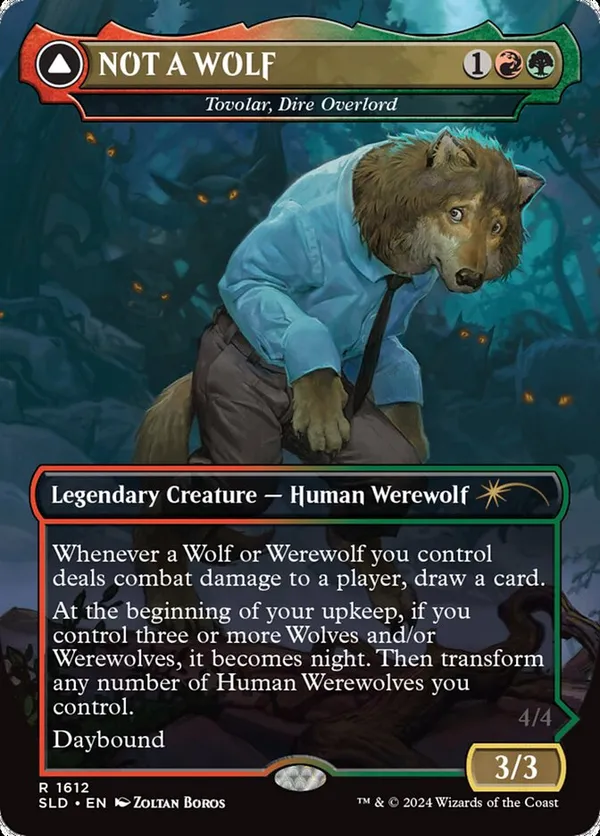 NOT A WOLF - Tovolar, Dire Overlord (Rainbow Foil)