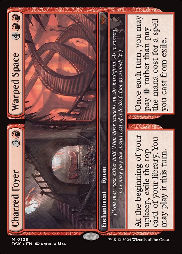 Charred Foyer // Warped Space • Duskmourn: House of Horror (DSK) #129