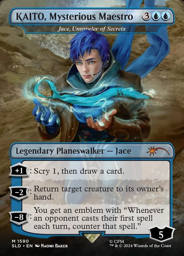 KAITO, Mysterious Maestro - Jace, Unraveler of Secrets (Rainbow Foil)