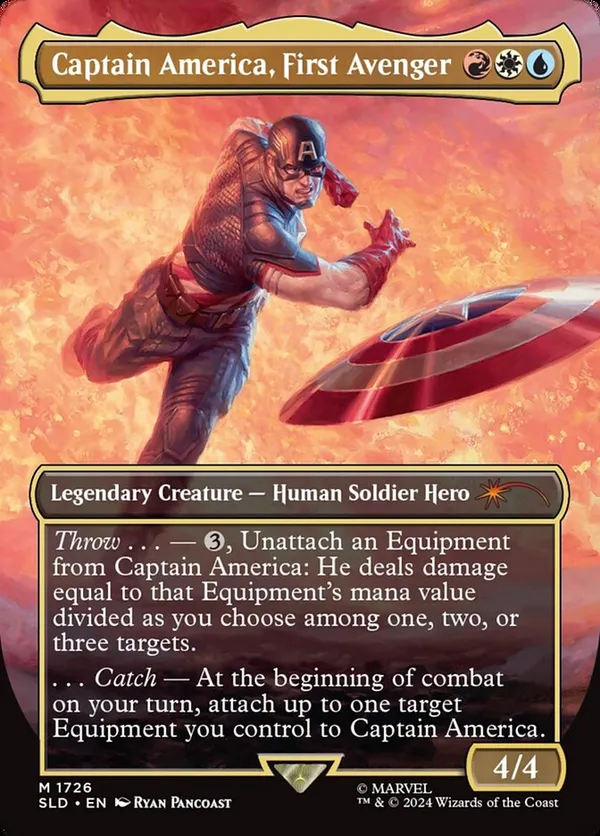 マジック：ザ・ギャザリング Captain America, First Avenger mtg foil Captain America, First Avenger (Rainbow Foil) • Secret Lair