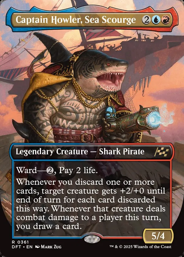 Captain Howler, Sea Scourge Art Card (4/54) (Gold-Stamped