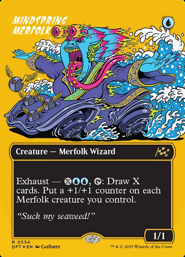 Mindspring Merfolk (Borderless) (First-Place Foil)
