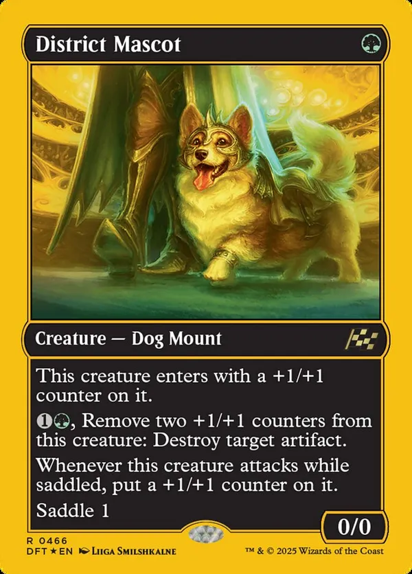 District Mascot Art Card (50/54) (Gold-Stamped Signature