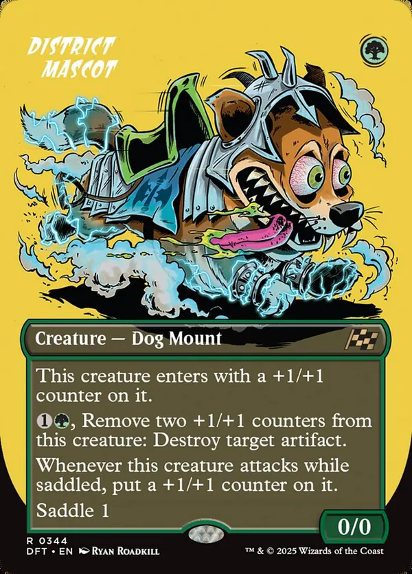 District Mascot Art Card (50/54) (Gold-Stamped Signature