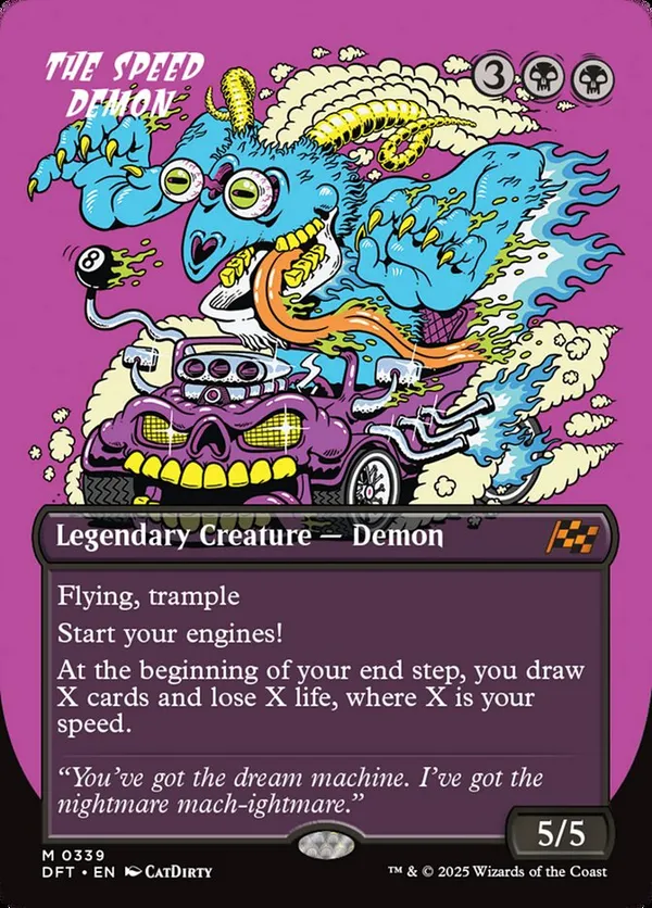MTG スピードデーモン ボーダーレス ファーストプレイスfoil 英語版 The Speed Demon (Borderless) (First-Place Foil