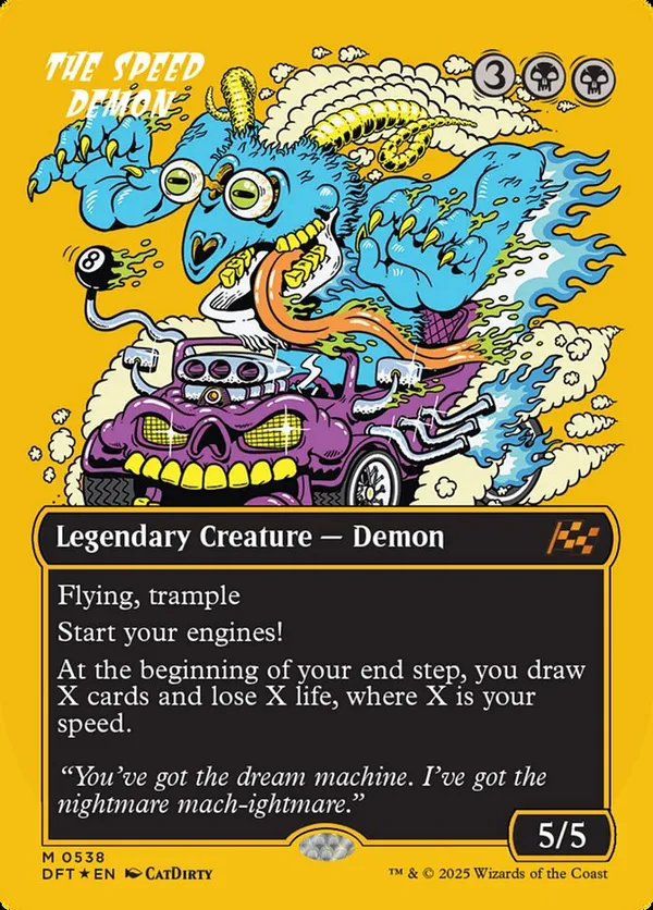 MTG スピードデーモン ボーダーレス ファーストプレイスfoil 英語版 The Speed Demon (Borderless) (First-Place Foil