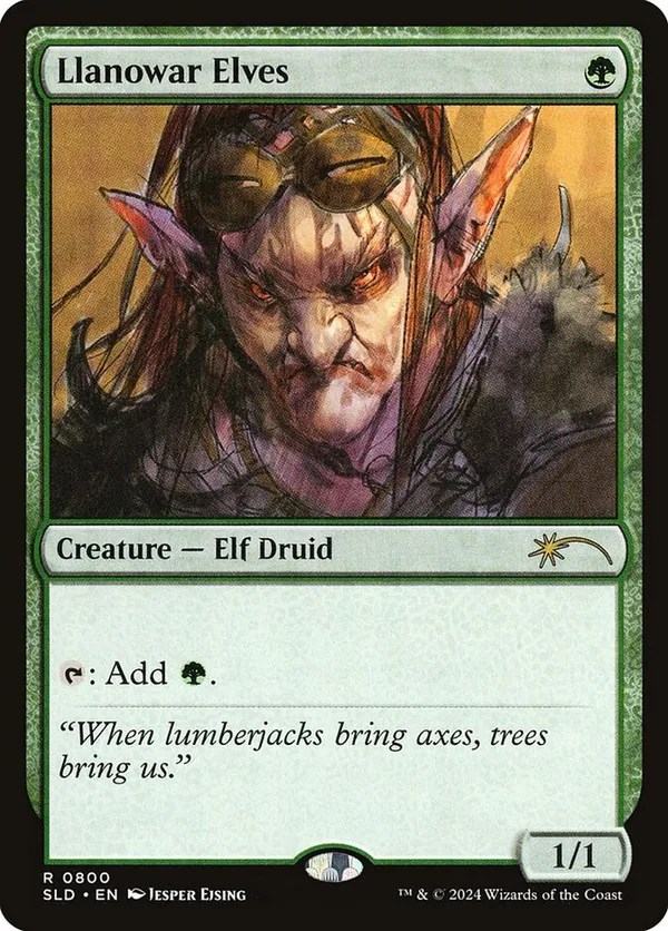 Llanowar Elves (0800) (Rainbow Foil)