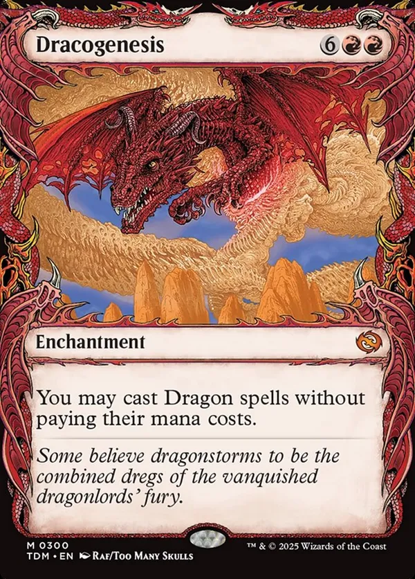 MTG　龍の創始/Dracogenesis　幽霊火　Halo Foil Dracogenesis-showcase ghost - halo foil, Tarkir Dragonstorm