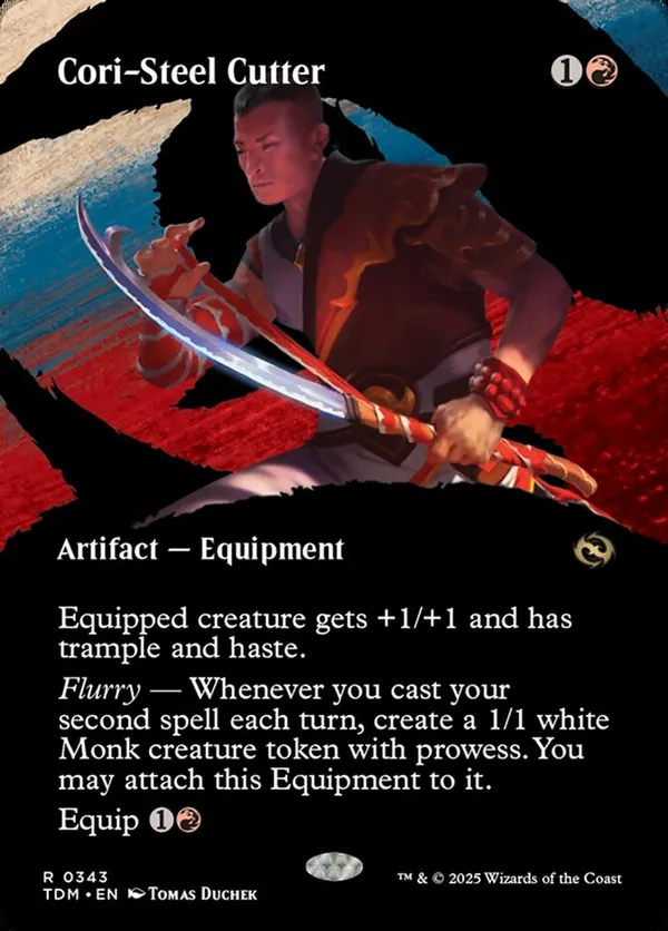 MTG コーリ鋼の短刀 Cori-Steel Cutter ボーダーレス 4枚 Cori-Steel Cutter (Borderless) • Tarkir: Dragonstorm (TDM) #343
