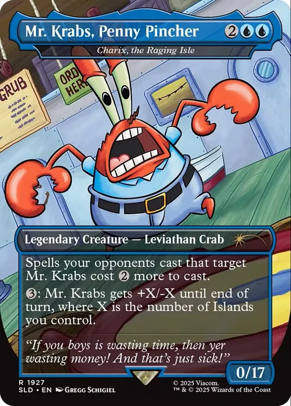 Mr. Krabs, Penny Pincher - Charix, the Raging Isle (Rainbow Foil)