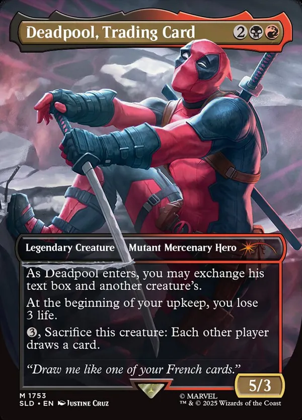 Deadpool, Trading Card (Rainbow Foil)