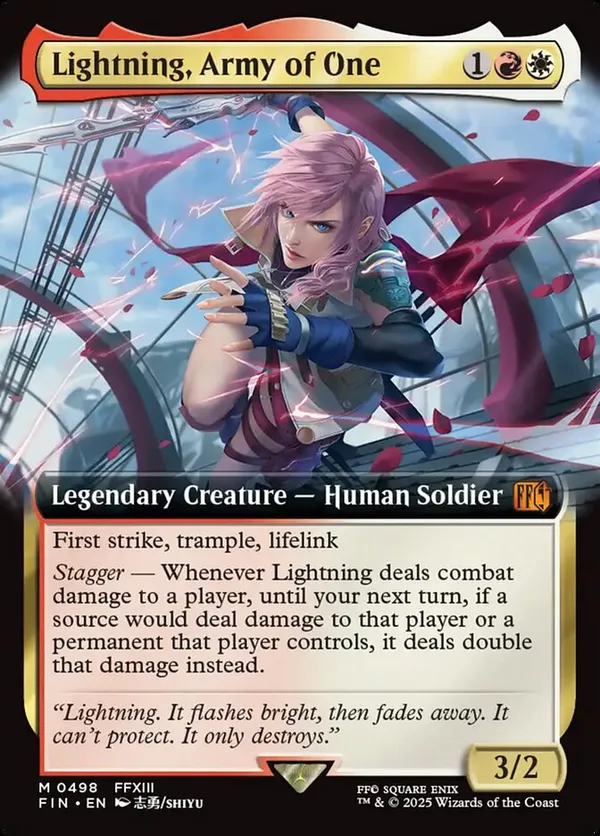 バンドル限定拡張foil ライトニング/Lightning, Army of Lightning, Army of One (Borderless) (Surge Foil) • Universes