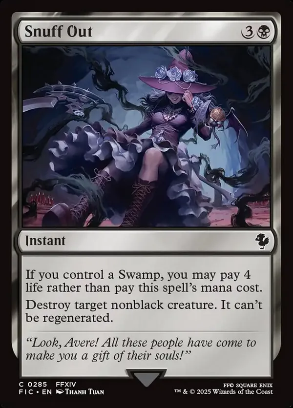 MTG 殺し/Snuff Out　英語版　4枚　ガラクvsリリアナ Snuff Out #053 regular from Duel Decks Anthology: Garruk vs