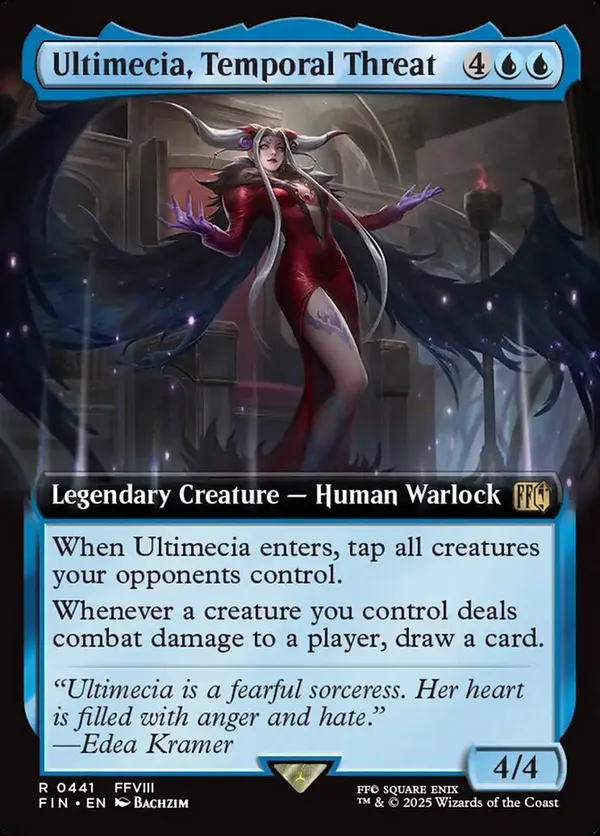 Ultimecia, Temporal Threat 拡張版foil、英語版 Ultimecia, Temporal Threat (Extended Art) • Universes Beyond