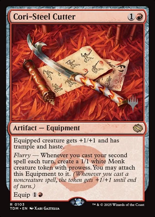 MTG コーリ鋼の短刀 Cori-Steel Cutter ボーダーレス 4枚 Cori-Steel Cutter (Borderless) • Tarkir: Dragonstorm (TDM) #343