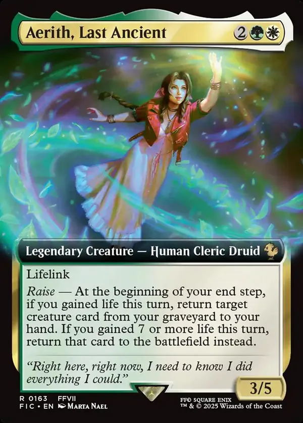 最後の古代種エアリス/Aerith, Last Ancient　拡張foil Aerith, Last Ancient (Extended Art) • Commander: Final