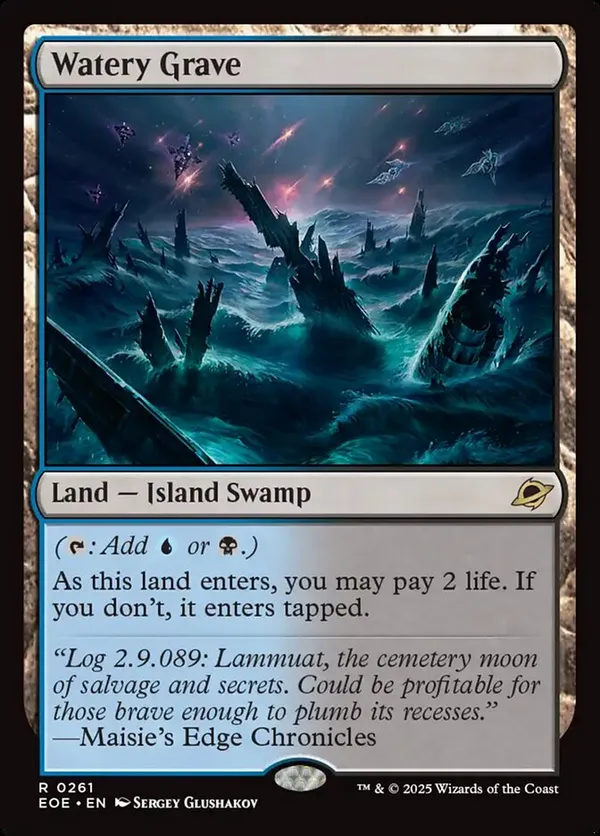 【美品】MTG 湿った墓 / Watery Grave [EXP] Foil Watery Grave (Retro Frame) | Ravnica Remastered - Retro