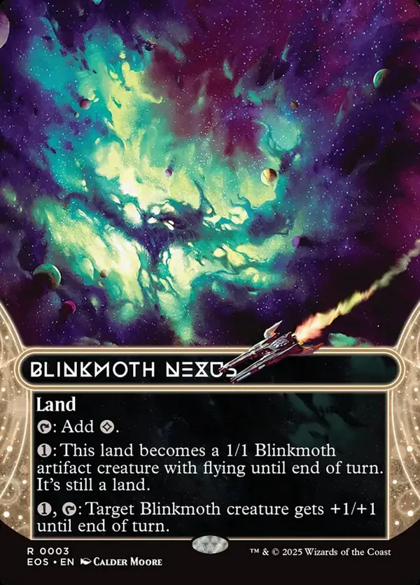 墨蛾の生息地　Inkmoth Nexus ギャラクシーfoil ギャラクシー・Foil】(110)□ボーダーレス□《墨蛾の生息地
